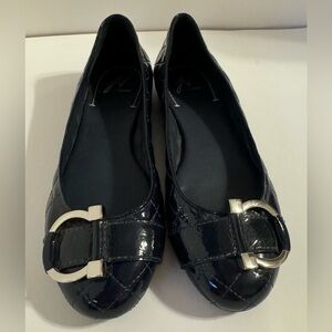 Patient Leather Quilted Flats